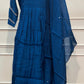 Azure Charm Mull Chanderi A-Line Suit Set (RT1470)