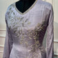 Lavender Silver Bloom Straight-Cut Suit Set (RT1471)