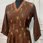 Chocolate Brown Floral A-Line Suit Set(RT1477)