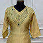 Soft Lime Embroidered A-Line Suit Set(RT1474)