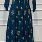Deep Teal Floral A-Line Suit Set(RT1475)