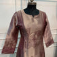 Mauve Petal Benaras 3-Piece Straight-Cut Suit Set (RT1492)