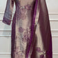 Plum Bloom Benaras 3-Piece Straight-Cut Suit Set (RT1490)