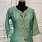 Sage Charm Salsa Embroidered Palazzo Suit (RT1496)