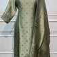Sage Green Woven Benaras 3-Piece Suit Set (RT1502)