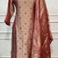 Beige & Maroon 3-Piece Straight Cut Suit (RT1503)