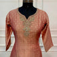 Dusty Rose Floral Embellished A-Line Suit (RT1505)