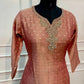 Dusty Rose Floral Embellished A-Line Suit (RT1505)