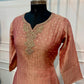 Dusty Rose Floral Embellished A-Line Suit (RT1505)