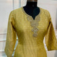 Golden Olive Floral Embellished A-Line Suit (RT1506)