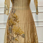 Elegant Champagne Floral Embroidered A-Line Suit (RT1512)