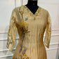 Elegant Champagne Floral Embroidered A-Line Suit (RT1512)
