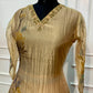 Elegant Champagne Floral Embroidered A-Line Suit (RT1512)