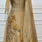 Elegant Champagne Floral Embroidered A-Line Suit (RT1512)