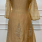 Golden Glow Embroidered A-Line Suit Set with Striped Dupattan (RT1511)