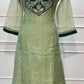 Green & Dark Green Embroidered Salsa A-Line Suit Set (RT1507)