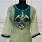 Green & Dark Green Embroidered Salsa A-Line Suit Set (RT1507)