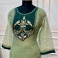 Green & Dark Green Embroidered Salsa A-Line Suit Set (RT1507)