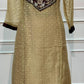 Beige & Brown Embroidered Salsa A-Line Suit Set (RT1508)