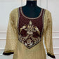 Beige & Brown Embroidered Salsa A-Line Suit Set (RT1508)