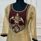 Beige & Brown Embroidered Salsa A-Line Suit Set (RT1508)