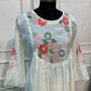 Ivory Floral Embroidered A-Line Anarkali (RT1516)