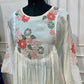 Ivory Floral Embroidered A-Line Anarkali (RT1516)