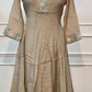 Beige Pastel Floral Embroidered A-Line Kurta Set (RT1517)