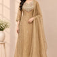 Golden Beige Embroidered A-Line Suit (RT1521)
