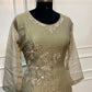 Beige Salsa A-Line Embroidered Set (RT1520)