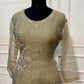 Beige Salsa A-Line Embroidered Set (RT1520)