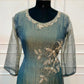 Dusty Blue Salsa A-Line Embroidered Set (RT1519)