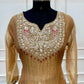 Golden Beige Embroidered A-Line Suit (RT1521)