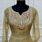 Soft Beige Embroidered A-Line Suit (RT1522)