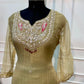 Soft Beige Embroidered A-Line Suit (RT1522)