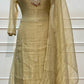 Soft Beige Embroidered A-Line Suit (RT1522)