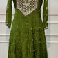 Luxurious Green Chinon Embroidered Anarkali Set (RT1518)