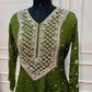Luxurious Green Chinon Embroidered Anarkali Set (RT1518)