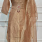 Mocha Maroon Embroidered A-Line Suit Set (RT1530)