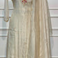 Ivory Floral Embroidered Meraki A-Line Suit Set with Elegant Dupatta (RT1526)