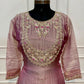 Mauve Blossom Embroidered A-Line Suit Set (RT1525)