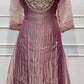 Mauve Blossom Embroidered A-Line Suit Set (RT1525)