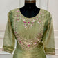 Sage Green Floral Embroidered Meraki A-Line Suit Set with Dupatta (RT1524)