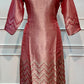 Wine Rose Embroidered Benaras Straight-Cut 3-Piece Suit Set (RT1531)