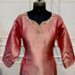 Wine Rose Embroidered Benaras Straight-Cut 3-Piece Suit Set (RT1531)