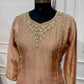 Mocha Blossom Embroidered A-Line Suit Set (RT1529)