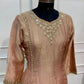 Mocha Blossom Embroidered A-Line Suit Set (RT1529)
