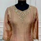 Mocha Blossom Embroidered A-Line Suit Set (RT1529)