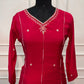 Rani Pink Royale Mull Chanderi Embroidered 3-Piece Suit Set (RT1542)