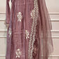 Dusty Mauve Embroidered A-Line Suit Set (RT1534)